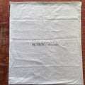 White Striped Cotton Fabric Drawstring Pocket