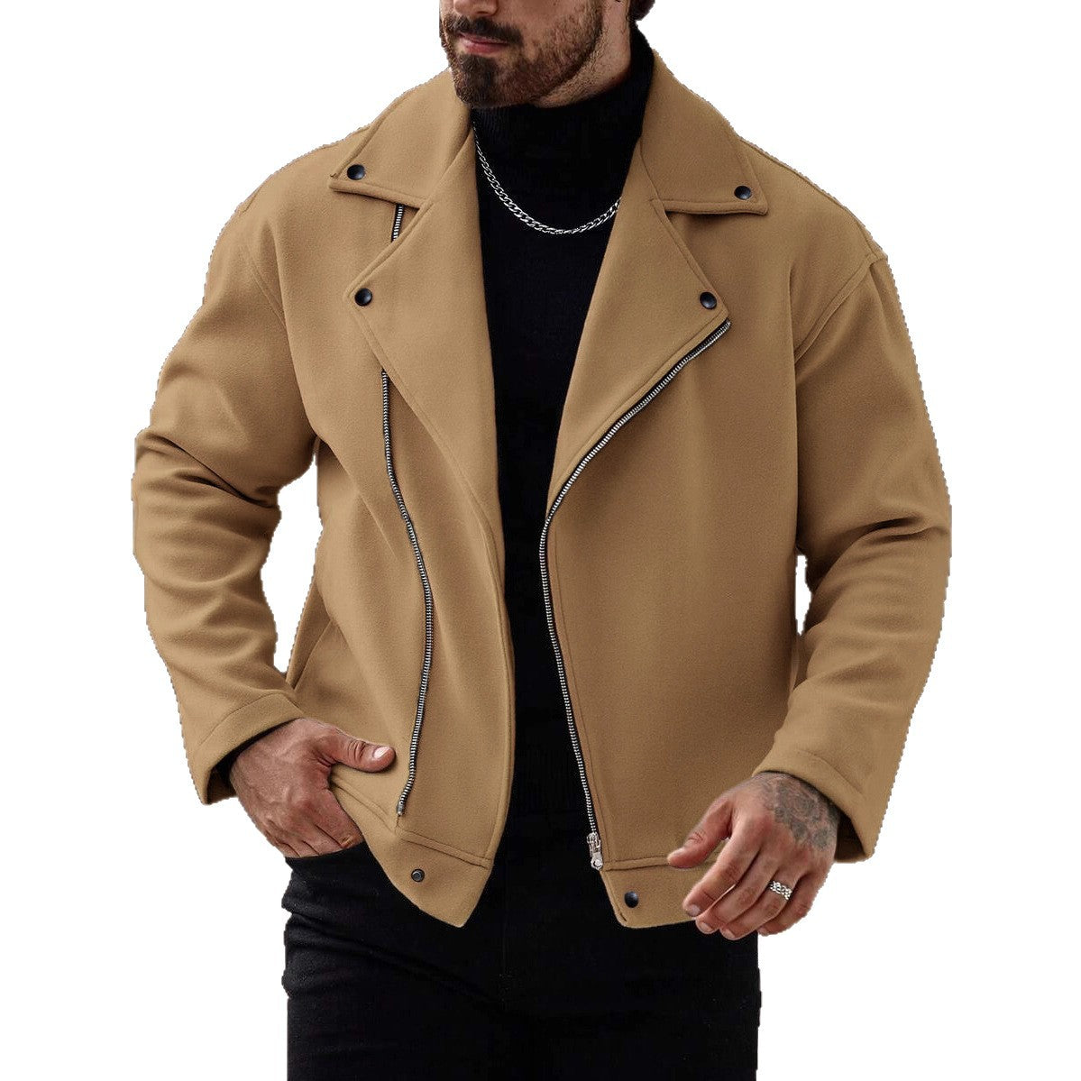 Men's Wool Coat Loose Casual Jacket