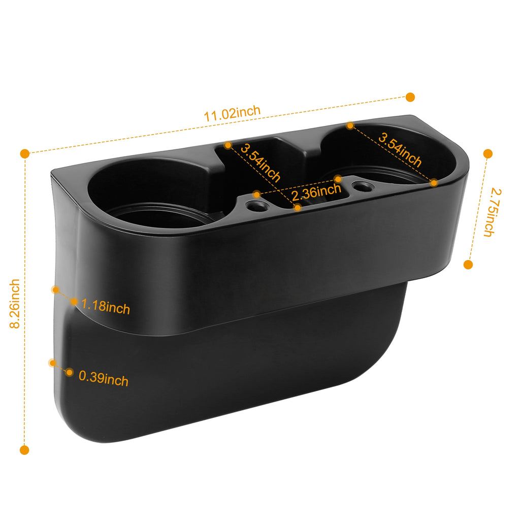 1Pc Car Seam Cup Holder Seat Gap Wedge Drink Storage Organizer Console Side Pocket Mount Stand For Pen Phone Bottle Sunglasses
