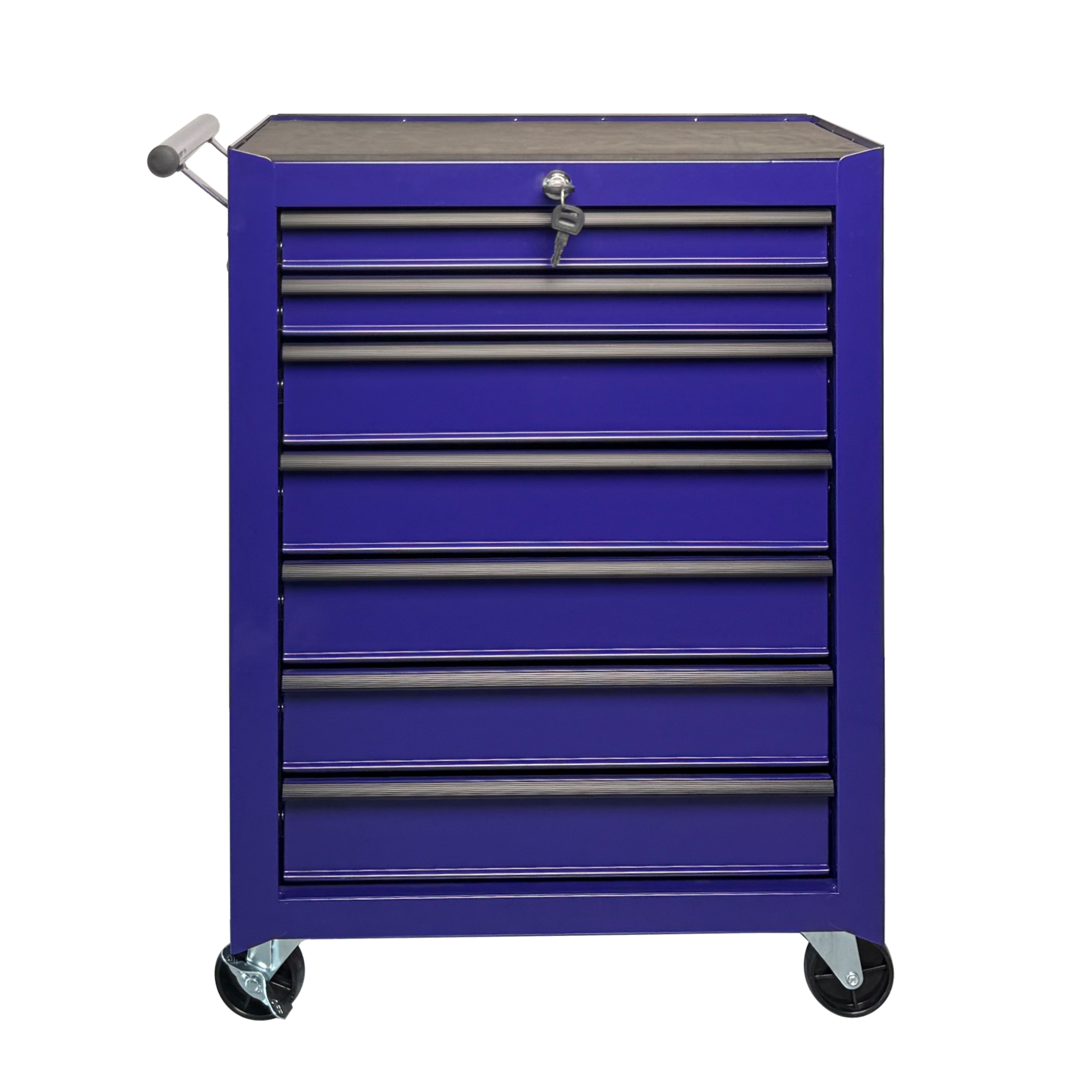 Rolling Metal Tool Chest With 7 Drawers, 20inch 7-Drawer Tool Chest Cabinet With Ball Bearing Drawer Slides, Steel Tool Storage Box Organizer -PURPLE
