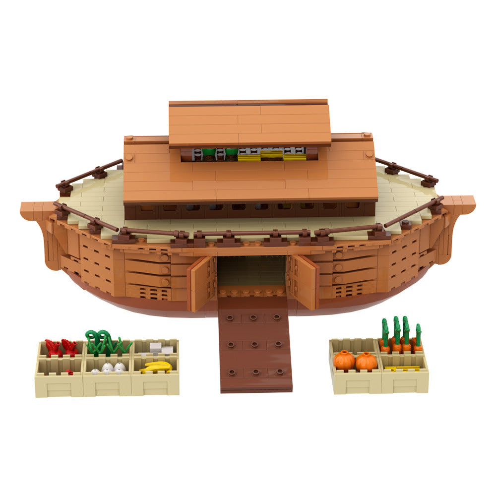 Noahs Ark Building Blocks Compatible With LEGO-style Pieces Boat House Toy Collectible Display Piece