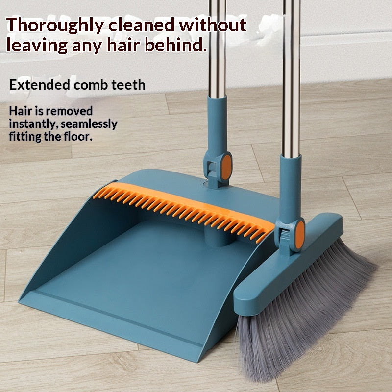 Broom And Dustpan Set, Household Soft-Bristled Sweeping Combo