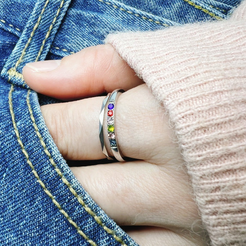 Multi-edge Stainless Steel Combined Ring Set