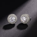 Euro-American Full-Diamond Hip-Hop Men's Earrings