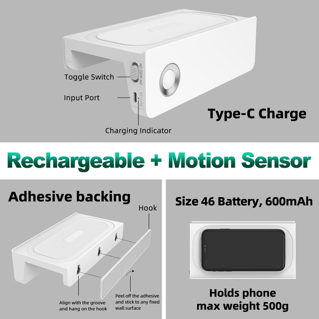 Toilet Light Rechargeable Human Body Induction
