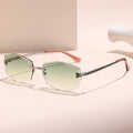 Frameless Cut Edge Metal Decorative Nylon Inner Degree Blue Film Driving Sunglasses