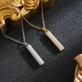 Full-diamond Cylindrical Necklace With A Luxurious Feel