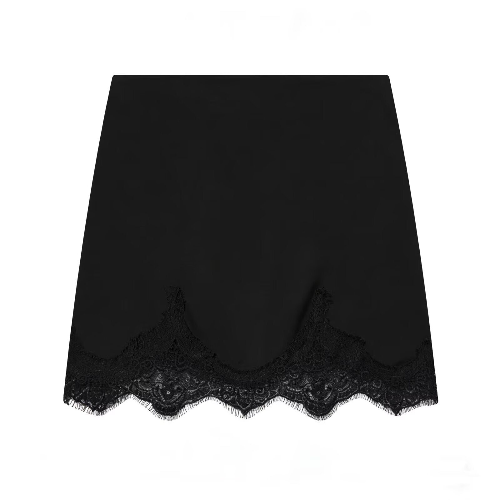 New Stylish High-Waisted Sexy Lace-Patchwork Bodycon Mini Skirt