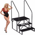 Swimming Pool Ladder Above Ground, RV Steps With Handrail, Heavy Duty Pool Step Hot Tub Steps, 660 Lbs Weight Capacity Camper Step Stool Mobile Home Stair For Getting High