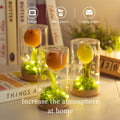 Crocheted Tulip Glass Lampshade Tabletop Night Light Ornament