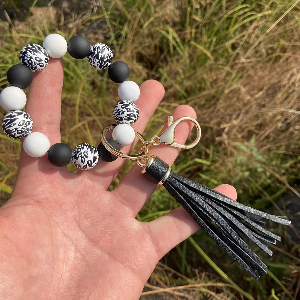 Women's Colorful Beaded Bracelet With Tassel Pendant