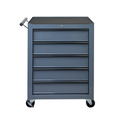 Rolling Metal Tool Chest With 5 Drawers, 20inch 5-Drawer Tool Chest Cabinet With Ball Bearing Drawer Slides, Steel Tool Storage Box Organizer-GREY