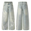 Letter-print Denim Jeans For Men