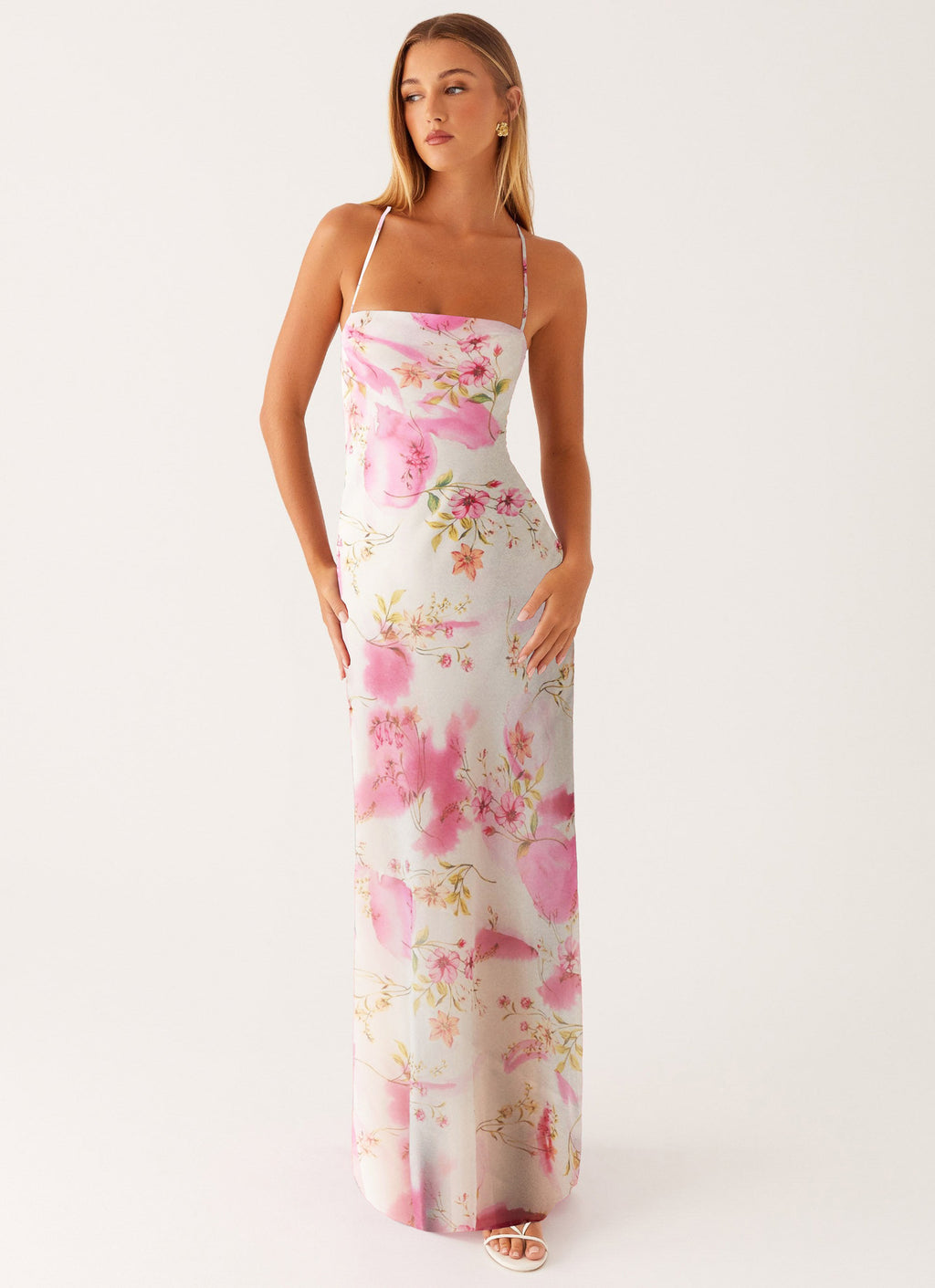 Womens Printed Sleeveless Strap Bodycon Dress