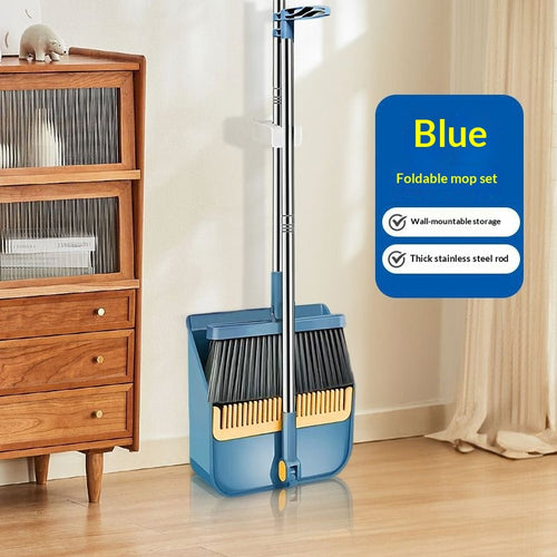 Broom And Dustpan Set, Household Soft-Bristled Sweeping Combo