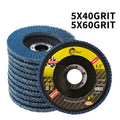 Flap Grinding Sanding Discs 115mm 4.5 Angle 40 And 60 Grit Great For Mild Steel
