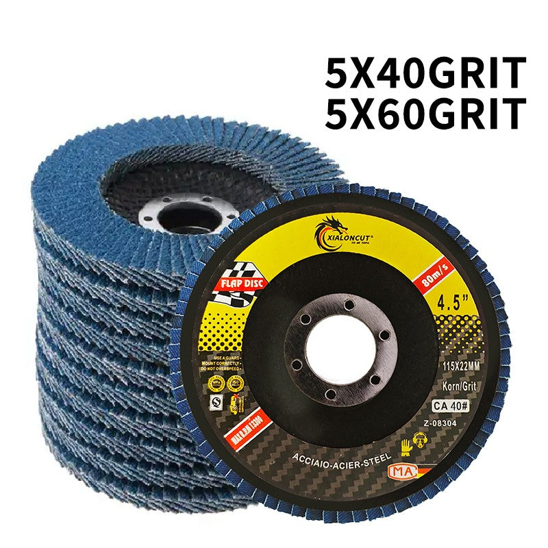 Flap Grinding Sanding Discs 115mm 4.5 Angle 40 And 60 Grit Great For Mild Steel