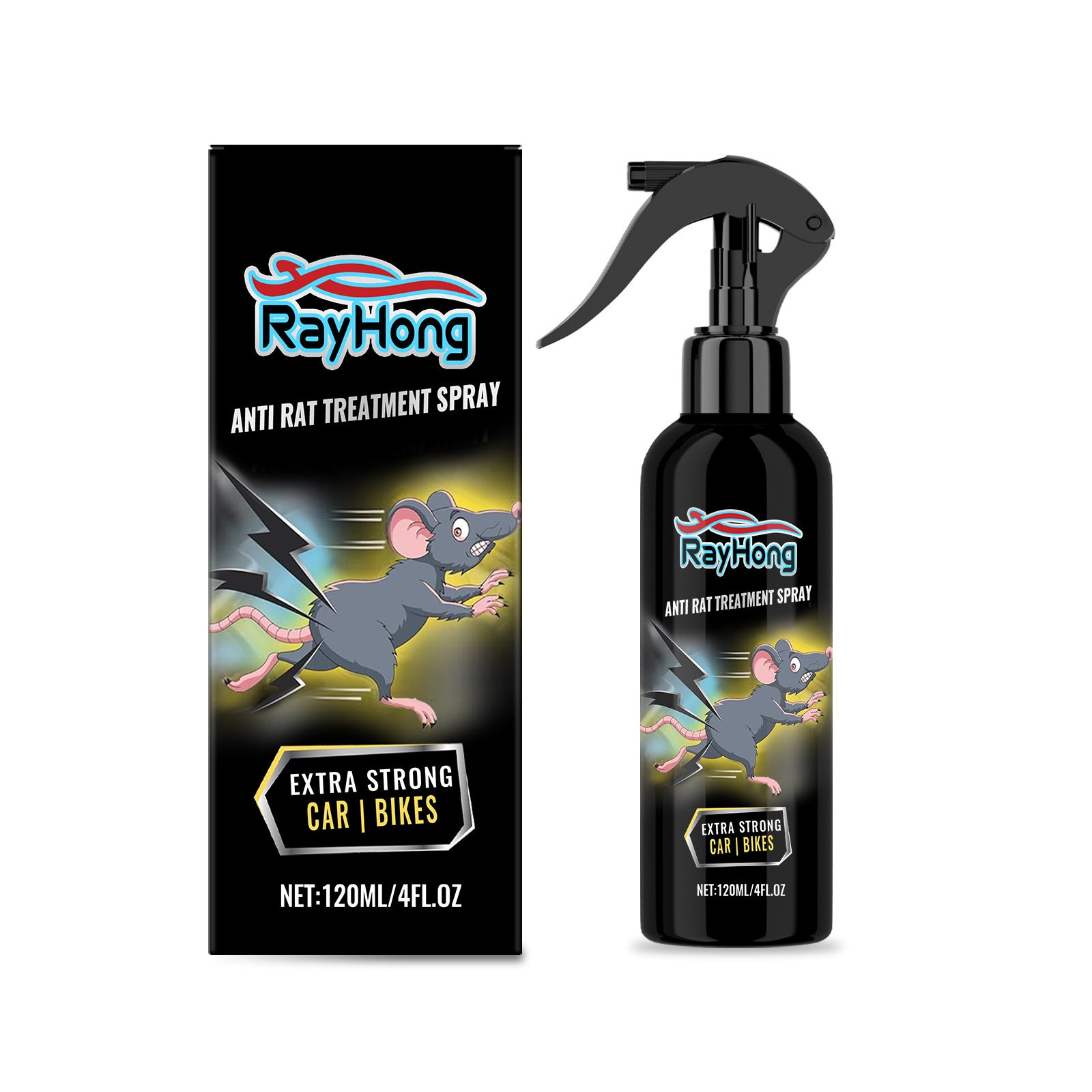 RAYHONG Car Rat Repellent Spray Gentle Rodent Repellent, Easy To Use, Car Engine Rodent Repellent Spray.