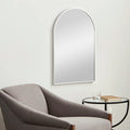 24x36 Inch Silver Metal Framed Arched Bathrrom Mirror For Wall. W2203134098