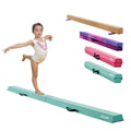 Schwebebalken Gymnastik Kinder Klappbar 2,35 M, 90,7 Kg Belastbarer Gymnastikbalken Mit Rutschfesten Unterseiten, Balance Balken Balancierbalken Mit Tragetasche Für Fitnessstudio, Mintgrün