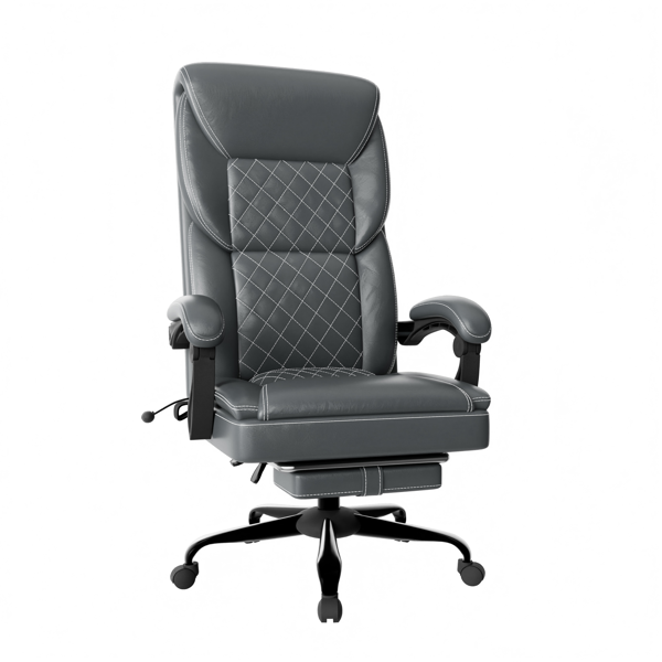 Gaming Chair, Office Chair With Inflatable Lumbar Support, Ergonomic Comfortable Wide Computer Chair With Footrest And Linked Soft Armrests, High Back 3D Enveloping Seat Cushion