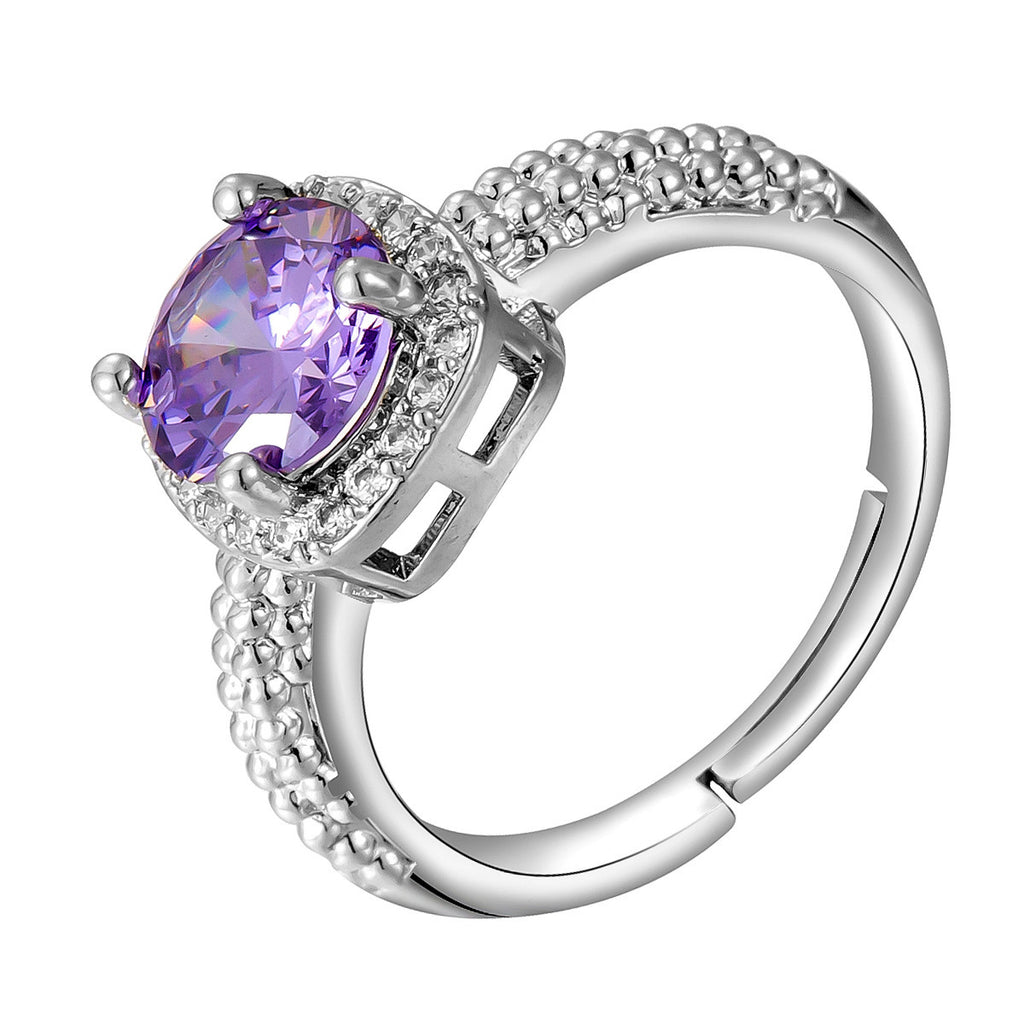 Fashion Adjustable Open Ring, Micro Paved Zircon Butterfly Star Heart Copper Rings, Stylish Personalized Design