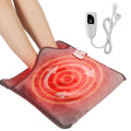 Electric Heated Foot Warmer, Double-Sided Foot Heating Pad with Timer, 6 Heat Settings and Auto Shut-Off, Ultra-Soft Flannel Foot Warmer