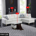 Pickup Only--White Faux Leather 3-Piece Living Room Sofa Set