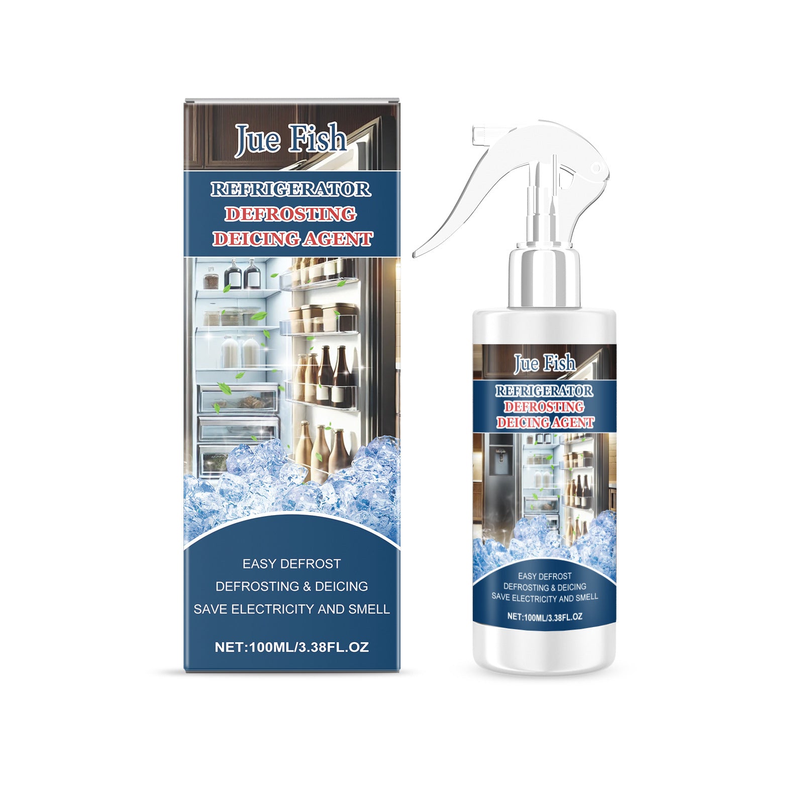 Jue-Fish Cross-border Refrigerator Snow Melting And De-icing Agent, Refrigerator Defrosting, Cold Storage, Household Snow Melting, De-icing, Stain Cleaning Agent