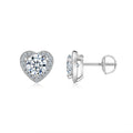 A Luxurious And Fashionable Minimalist Jewelry Earring Set Featuring A 1-carat Top-quality Morganite, Made Of S925 Silver Electroplated With Platinum.