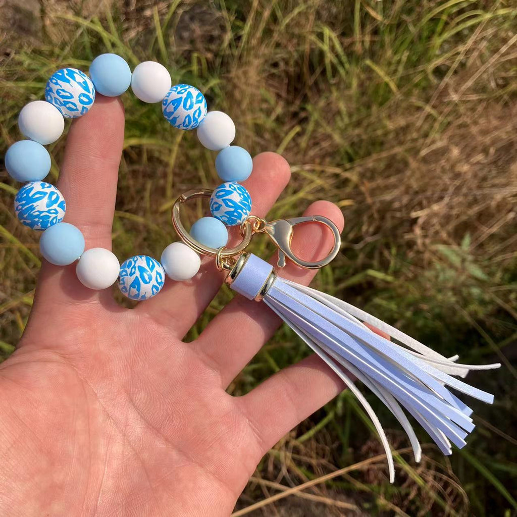 Women's Colorful Beaded Bracelet With Tassel Pendant