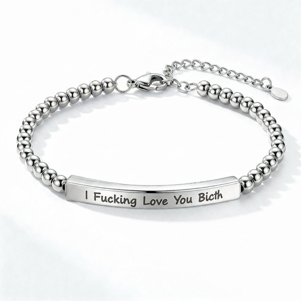 Stainless Steel Ball Geometric Bracelet For Women